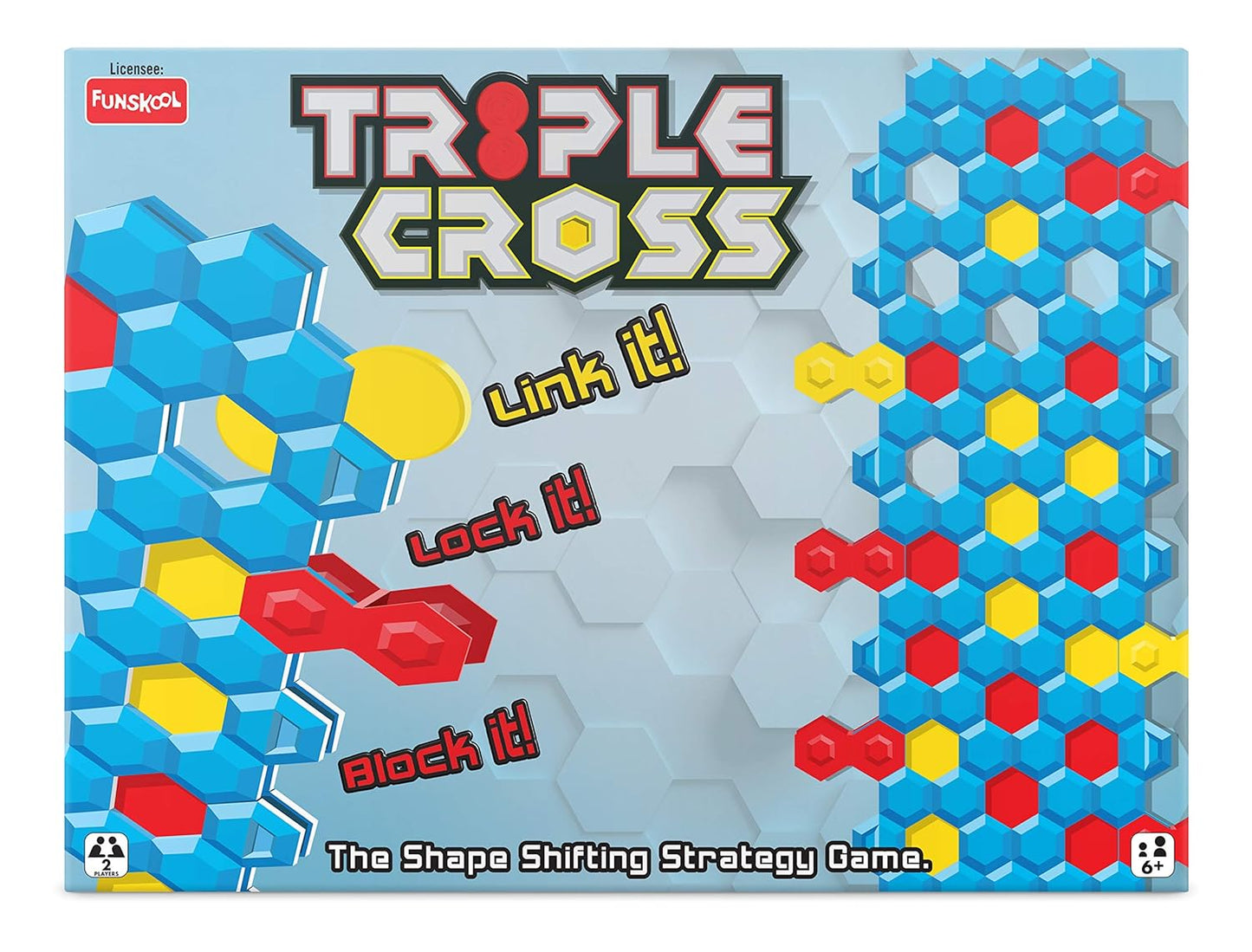 Funskool Triple Cross Strategy Game – Fun Family Board Game for Kids & Adults (6+)
