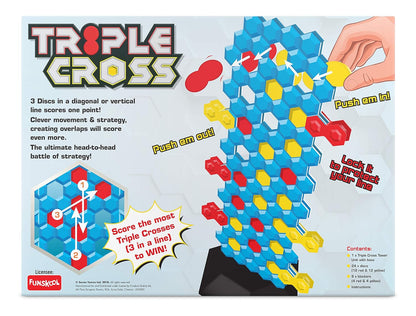 Funskool Triple Cross Strategy Game – Fun Family Board Game for Kids & Adults (6+)