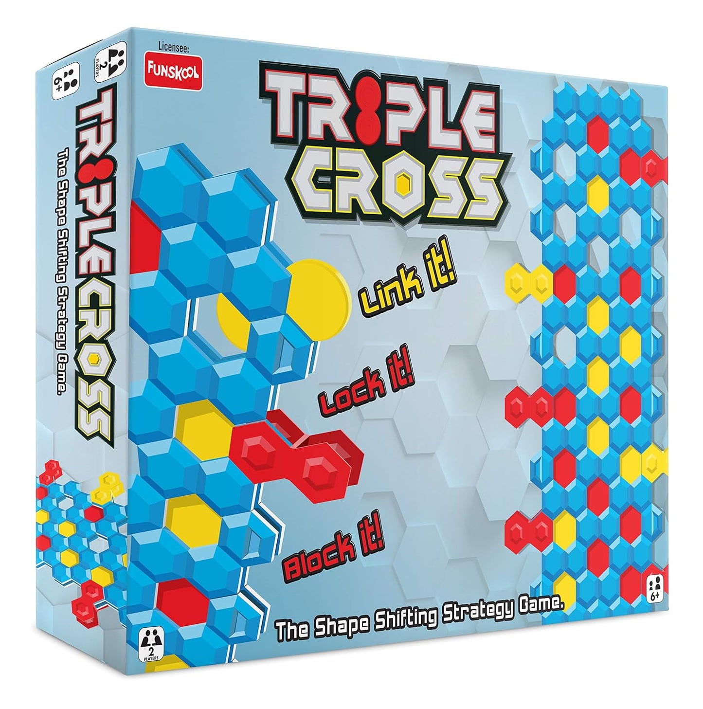 Funskool Triple Cross Strategy Game – Fun Family Board Game for Kids & Adults (6+)