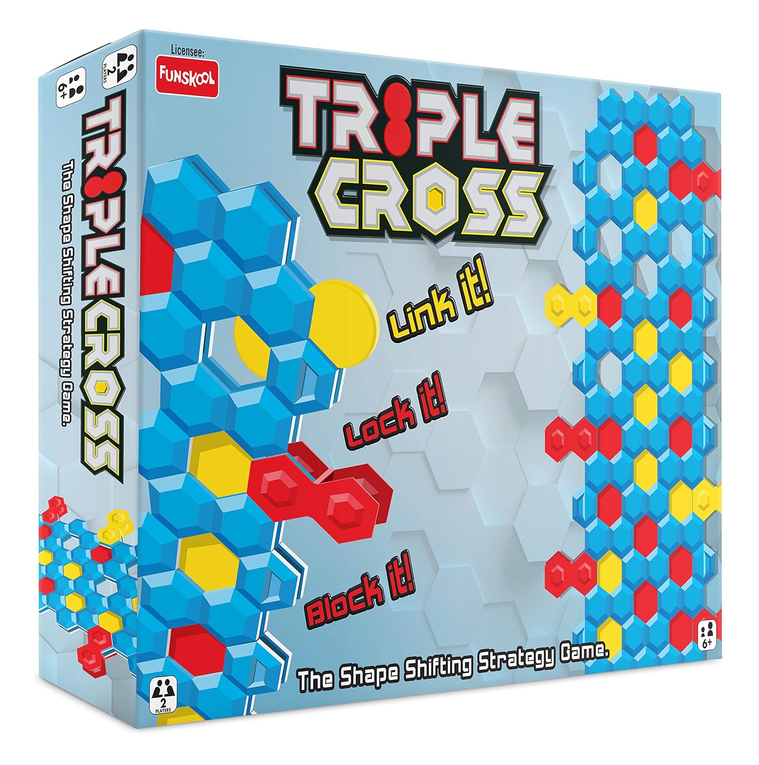 Funskool Triple Cross Strategy Game – Fun Family Board Game for Kids & Adults (6+)