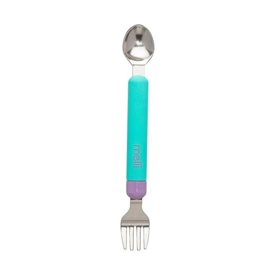 melii Spork On The Go Travel Utensils for Babies & Toddlers, Detachable Fork and Spoon with Carrying Case