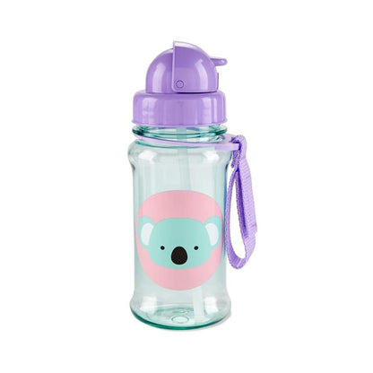 Skip Hop Zoo Straw Bottle for Kids, BPA-Free & PVC-Free Flip-Top Straw Sipper