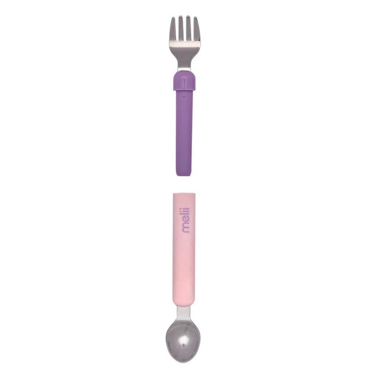 melii Spork On The Go Travel Utensils for Babies & Toddlers, Detachable Fork and Spoon with Carrying Case