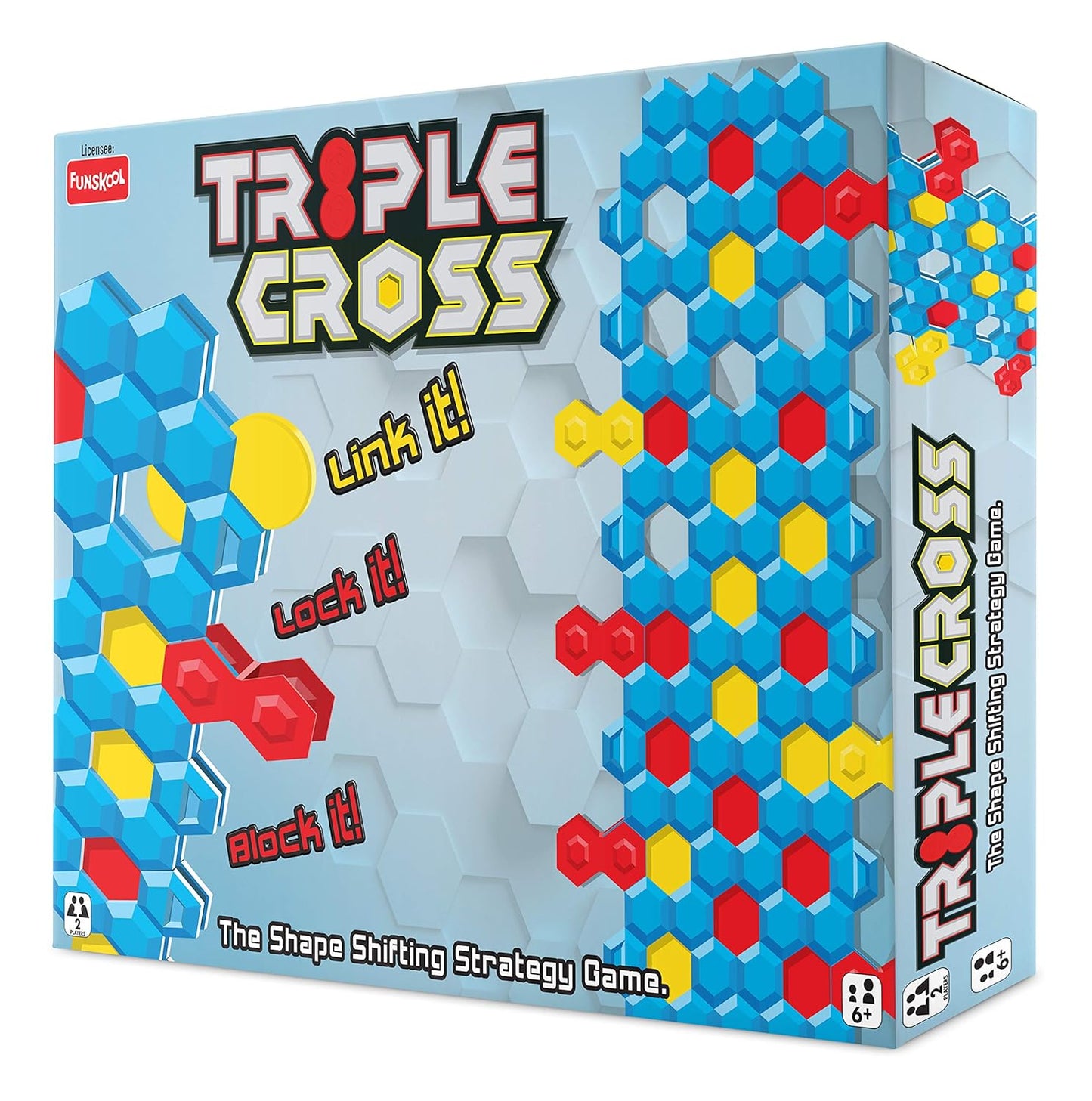 Funskool Triple Cross Strategy Game – Fun Family Board Game for Kids & Adults (6+)