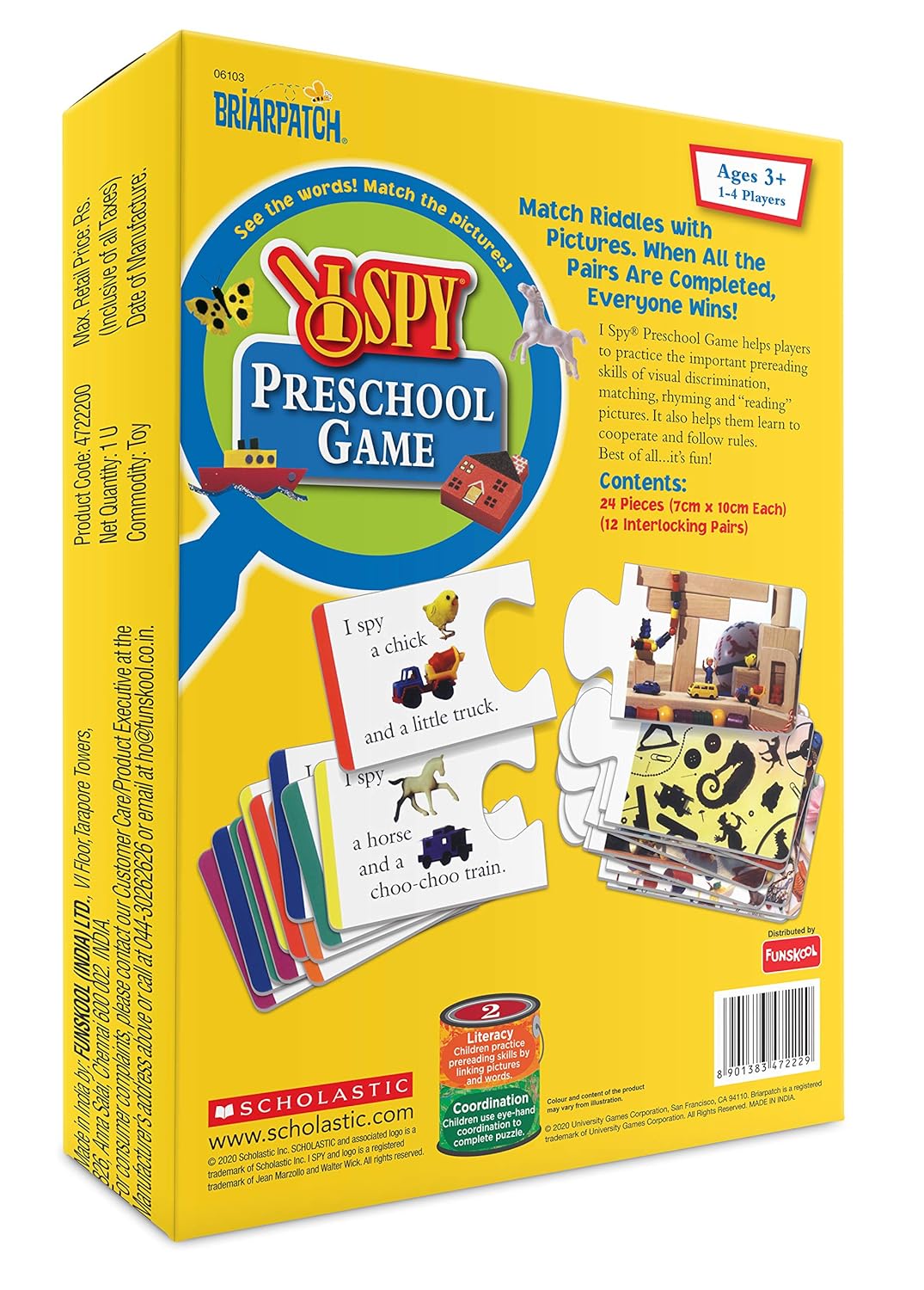 matching board game for preschoolers fun learning game for toddlers preschool memory game for kids gift for 3 year old boy girl return gift for kids brain boosting game for children