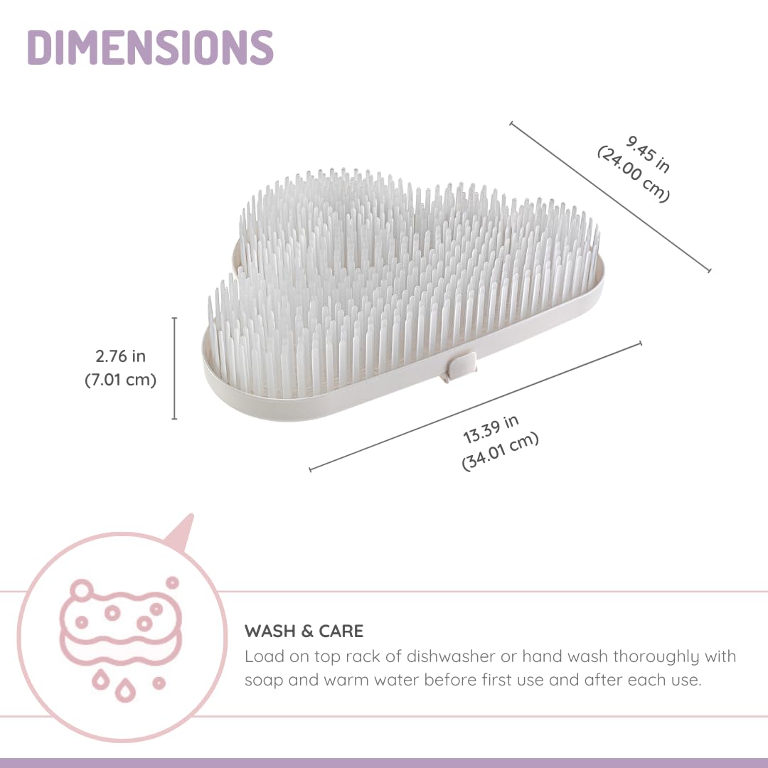 melii Countertop Cloud Drying Rack and Drainboard - BPA Free, White