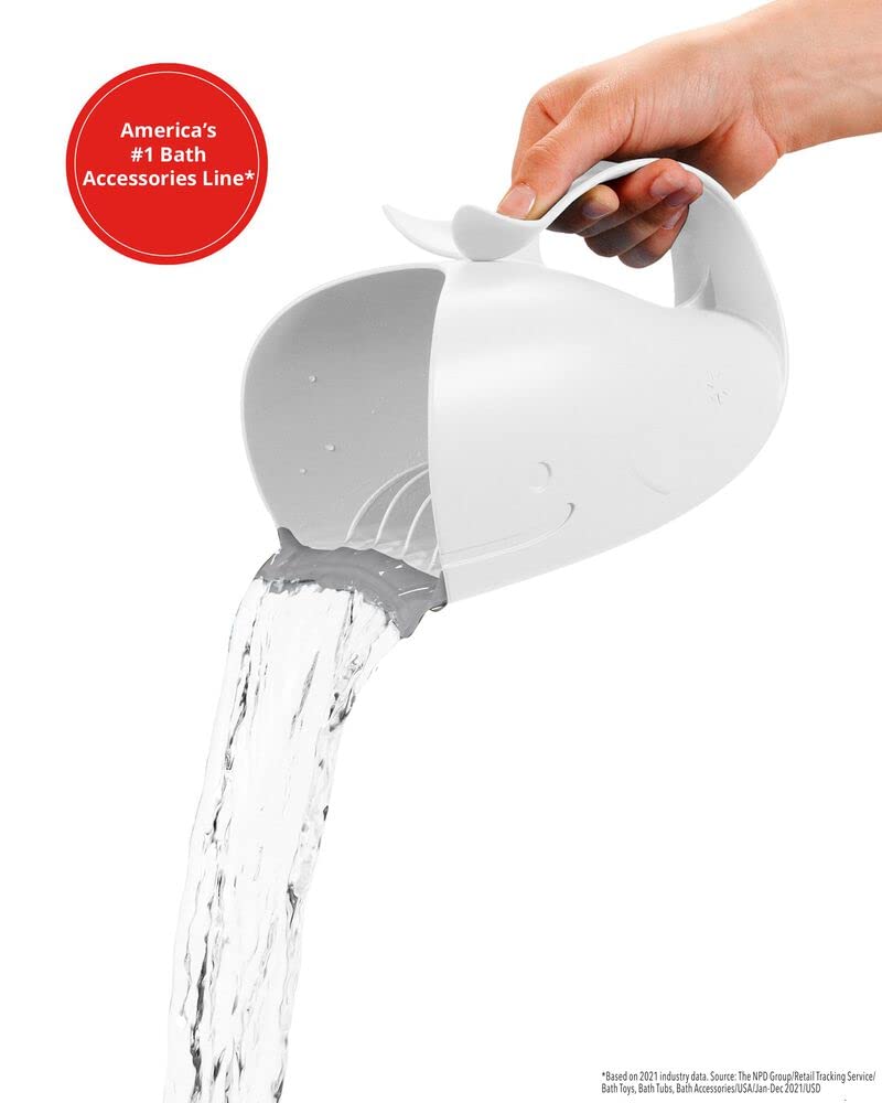Skip Hop MOBY Waterfall Bath Rinser, Tear-Free Bath Rinse Cup for Babies