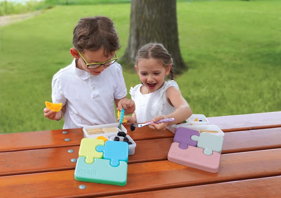 melii Puzzle Bento Box Food Storage Container – 3 Compartments