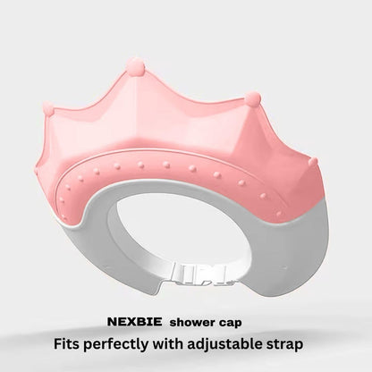 NEXBIE Adjustable Baby Shampoo Cap for Bathing, Soft Silicone, Waterproof Eye & Ear Protection