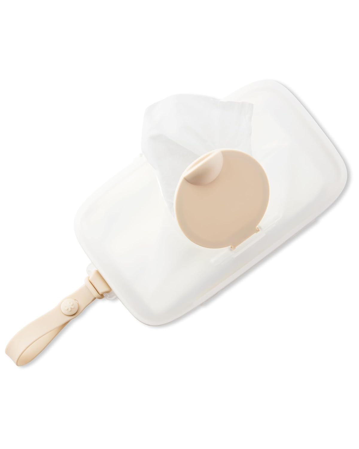 Skip Hop Baby Snug Seal Wipes Case with Moisture-Lock Silicone Seal, Oat