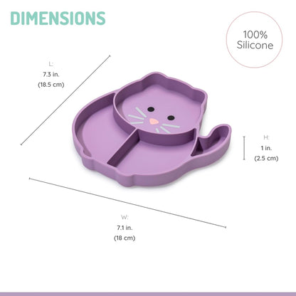 melii Divided Silicone Suction Plate for Baby & Toddlers