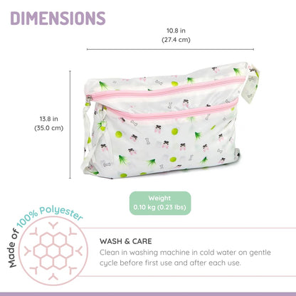 melii Waterproof Wet & Dry Bag with Handle for Wet Clothes, Swimsuits, Diapers and Travel Essentials - Bulldog