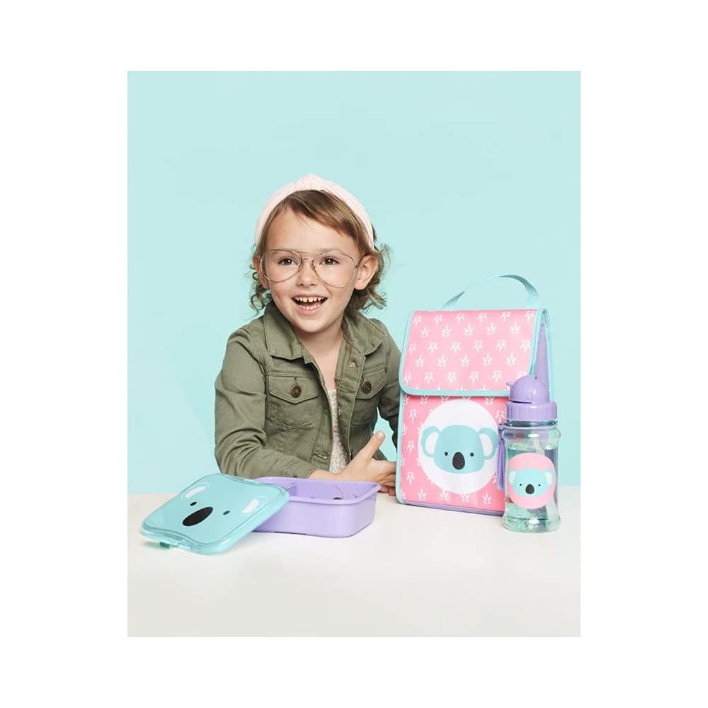 Skip Hop Zoo Straw Bottle for Kids, BPA-Free & PVC-Free Flip-Top Straw Sipper