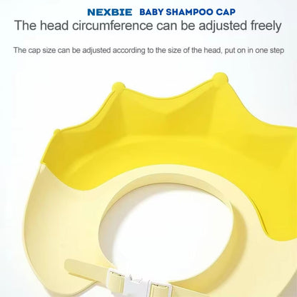 NEXBIE Adjustable Baby Shampoo Cap for Bathing, Soft Silicone, Waterproof Eye & Ear Protection
