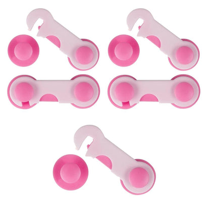 Nexbie Baby Safety Locks with Dual Adhesive Tape, Child Proof, Pack of 5
