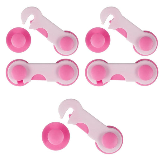 Nexbie Baby Safety Locks with Dual Adhesive Tape, Child Proof, Pack of 5