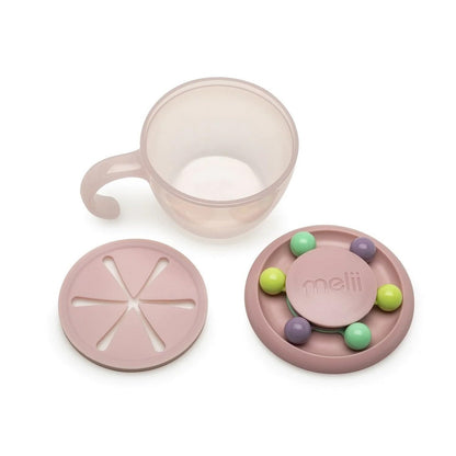 melii Abacus Snack Container for Kids, Toddlers & Baby with Removable Food Trap, Spill-Proof Lid