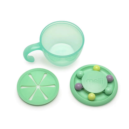 melii Abacus Snack Container for Kids, Toddlers & Baby with Removable Food Trap, Spill-Proof Lid