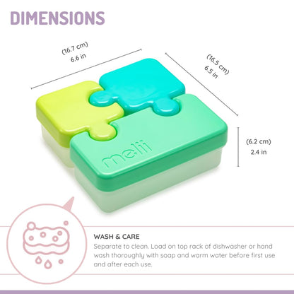 melii Puzzle Bento Box Food Storage Container – 3 Compartments