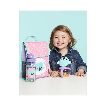 Skip Hop Zoo Straw Bottle for Kids, BPA-Free & PVC-Free Flip-Top Straw Sipper
