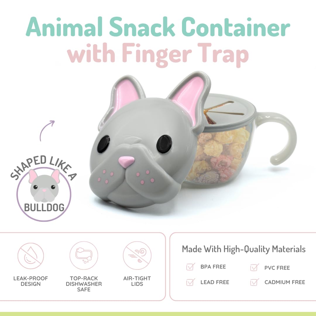 melii Snack Container with Finger Trap, Leak Resistant Snack Storage Container, 200ml