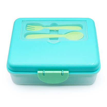 melii 2 Tier Bento 6 Compartment Lunch Box with Spoon & Fork