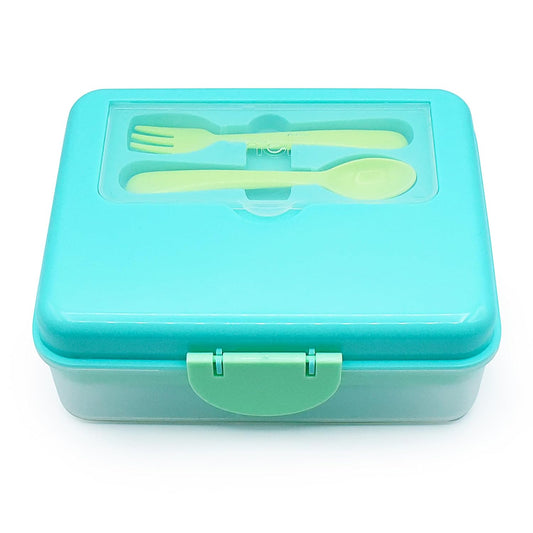 melii 2 Tier Bento 6 Compartment Lunch Box with Spoon & Fork