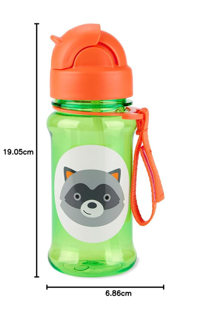 Skip Hop Zoo Straw Bottle for Kids, BPA-Free & PVC-Free Flip-Top Straw Sipper