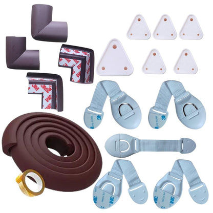 NEXBIE Baby Safety Kit with 2m Edge Guard, Corner Guards, Socket Guards & Child Safety Locks