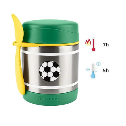 Skip Hop Spark Style Food Jar, Stainless Steel Insulated Food Container, 325ml, Soccer