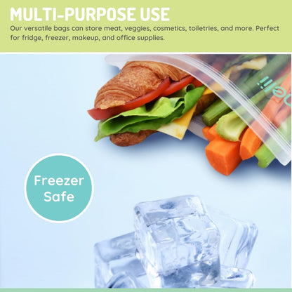 melii Reusable EVA Animal Snack Bags, Pack of 4, Leak Resistant, Washable & Reusable