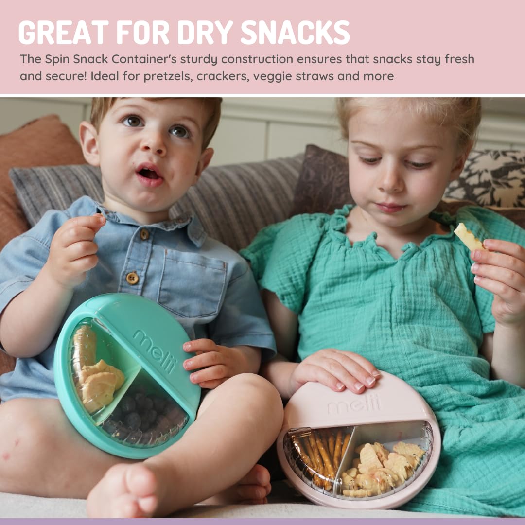 melii Spin Snack Container with 3 Snack Compartments