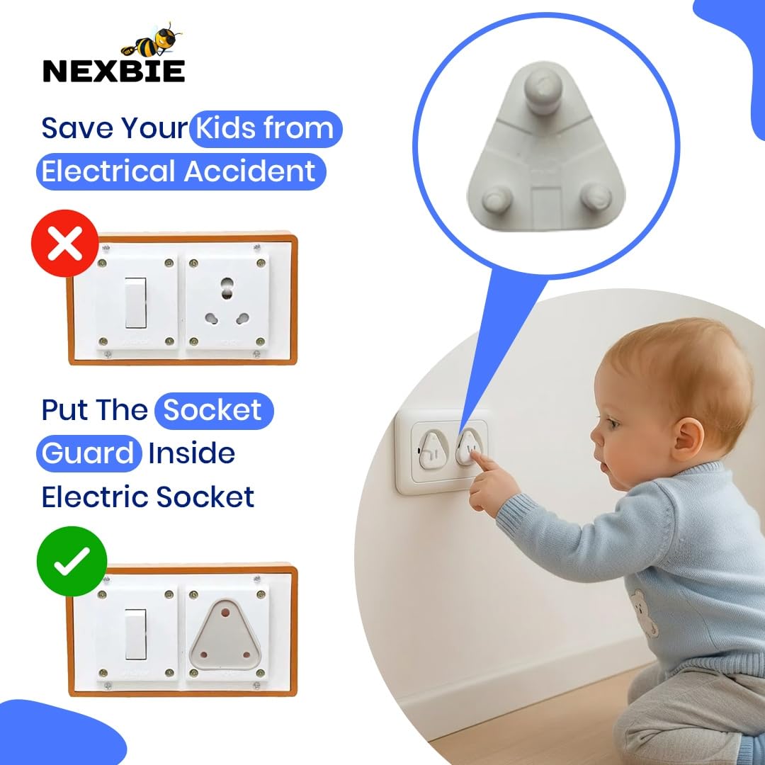 Baby Proofing Electrical Protector Socket Plug Cover Guards, White, Pack of 18
