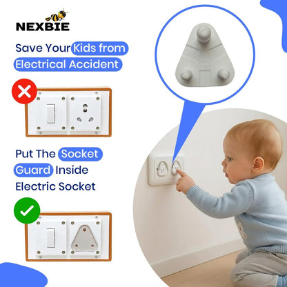 Baby Proofing Electrical Protector Socket Plug Cover Guards, White, Pack of 18