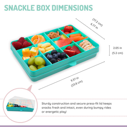 melii Snackle Box with 12 Individual Compartments, Removable Dividers