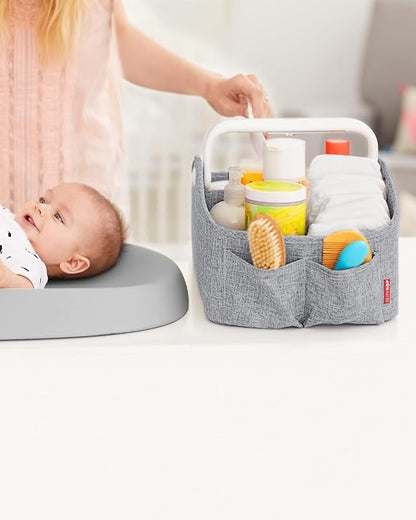 Skip Hop Light Up Diaper Caddy with Touch-Sensitive Light Handle, Grey, 13L
