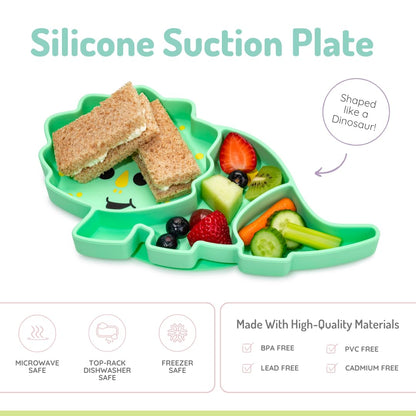 melii Divided Silicone Suction Plate for Baby & Toddlers