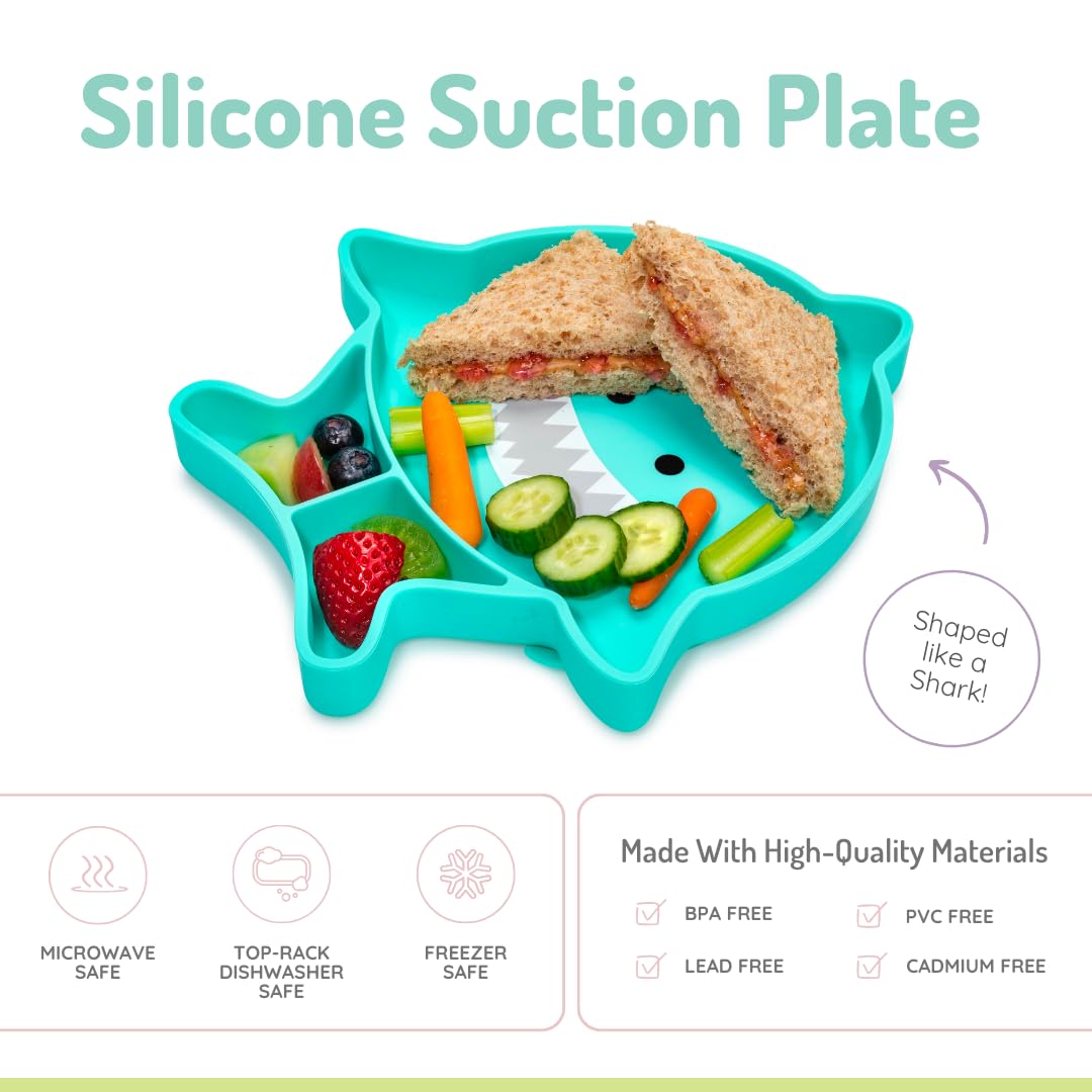 melii Divided Silicone Suction Plate for Baby & Toddlers