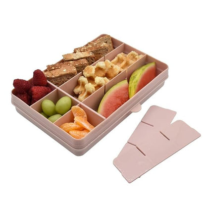 melii Snackle Box with 12 Individual Compartments, Removable Dividers
