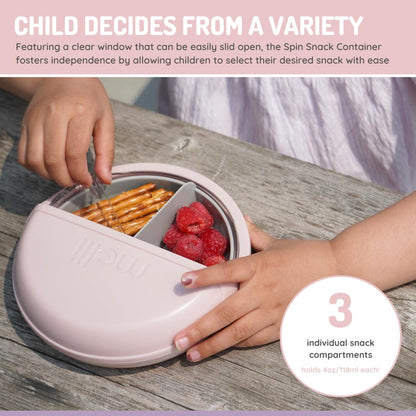 melii Spin Snack Container with 3 Snack Compartments