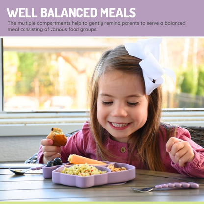 melii Divided Silicone Suction Plate for Baby & Toddlers