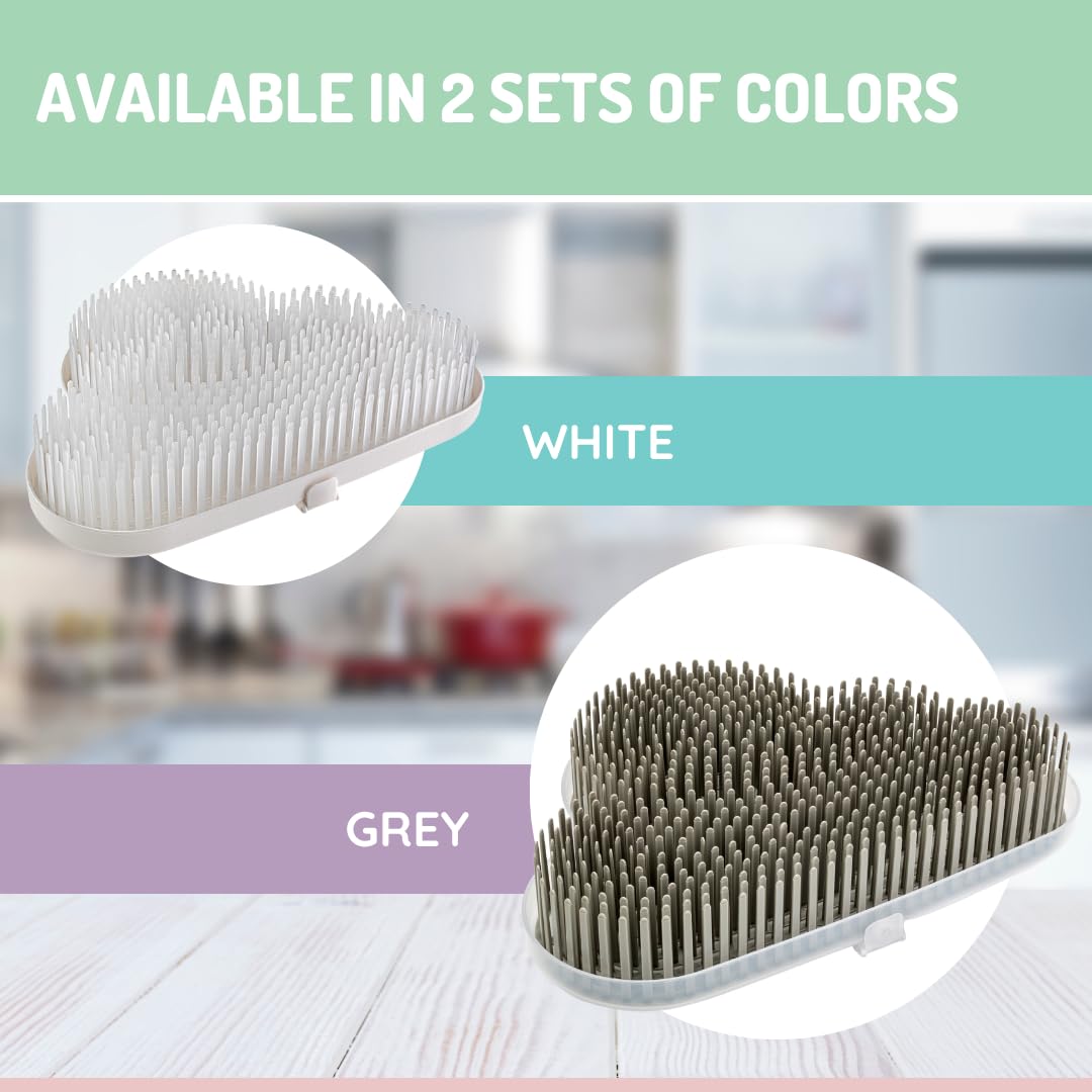 melii Countertop Cloud Drying Rack and Drainboard - BPA Free, White