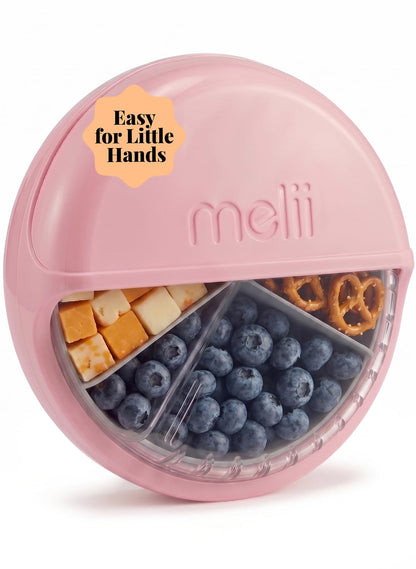 melii Spin Snack Container with 3 Snack Compartments