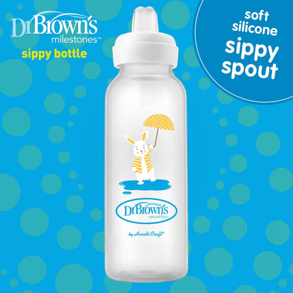 Dr. Brown's Narrow Options+ Sippy Spout Baby Bottle 8oz/250ml - Bunny