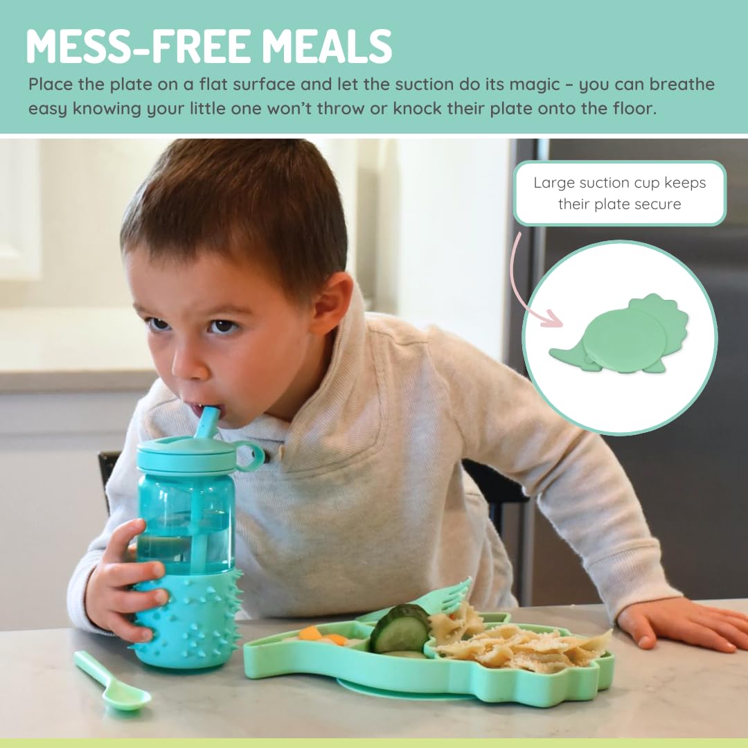 melii Divided Silicone Suction Plate for Baby & Toddlers