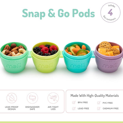 melii Puzzle Bento Box – 3-Compartment, Airtight, Leakproof, BPA Free, 850ml