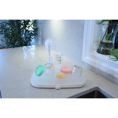 melii Countertop Cloud Drying Rack and Drainboard - BPA Free, White