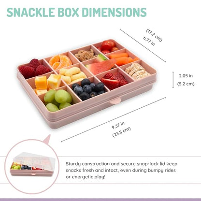 melii Snackle Box with 12 Individual Compartments, Removable Dividers
