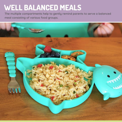 melii Divided Silicone Suction Plate for Baby & Toddlers