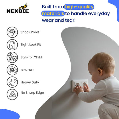 Baby Proofing Electrical Protector Socket Plug Cover Guards, White, Pack of 18